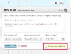 To-dos Email Notifications