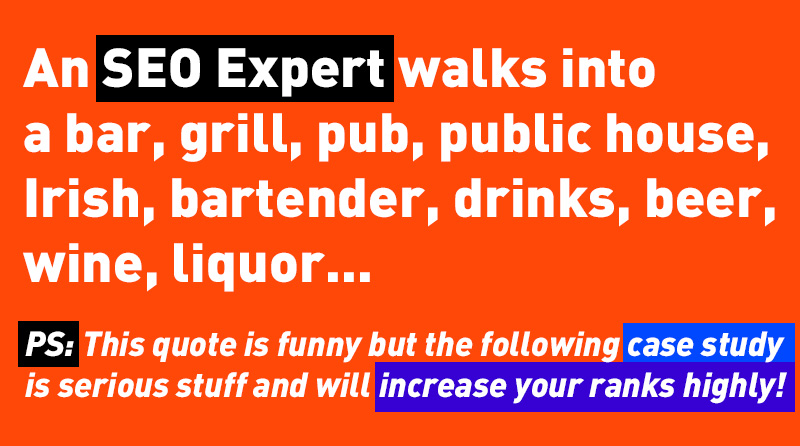 An Seo Expert walks into a bar