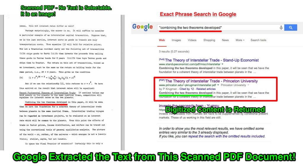 Google Extracts the Text from This Scanned PDF Document