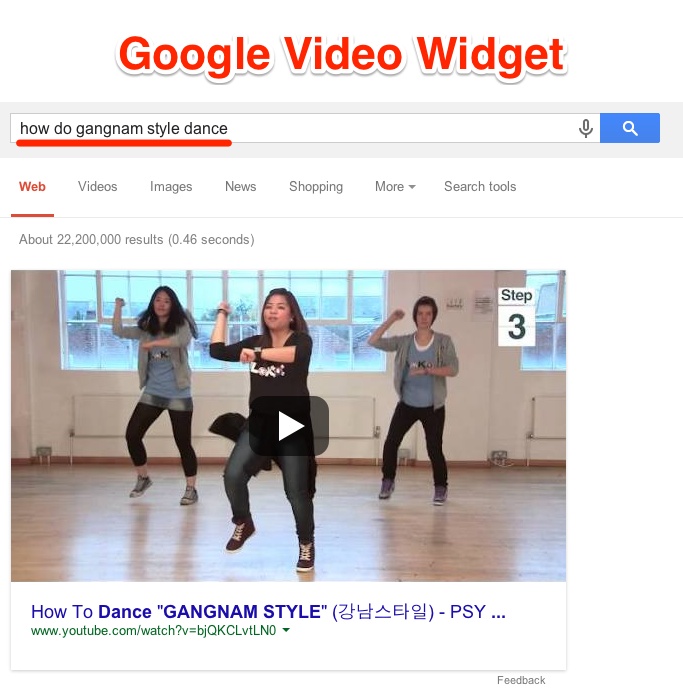 Google Video Widget Definition