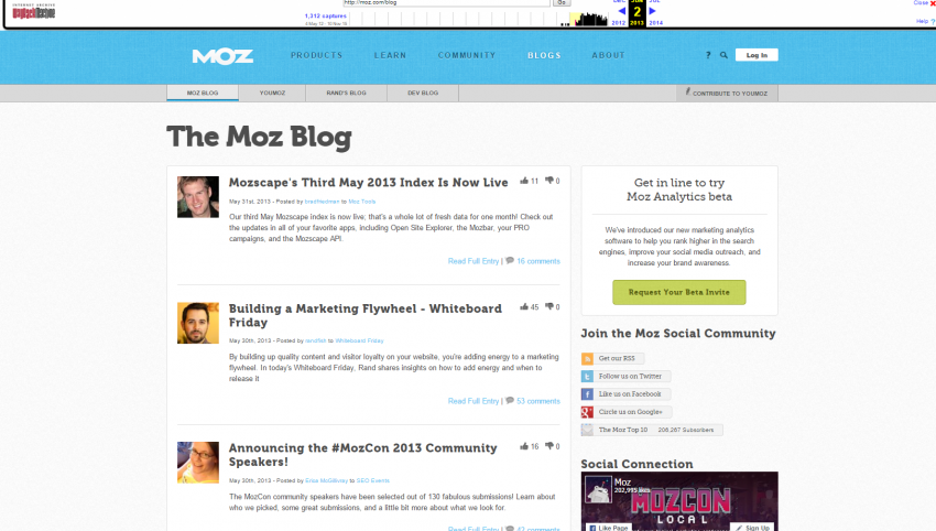 Moz Blog in 2013