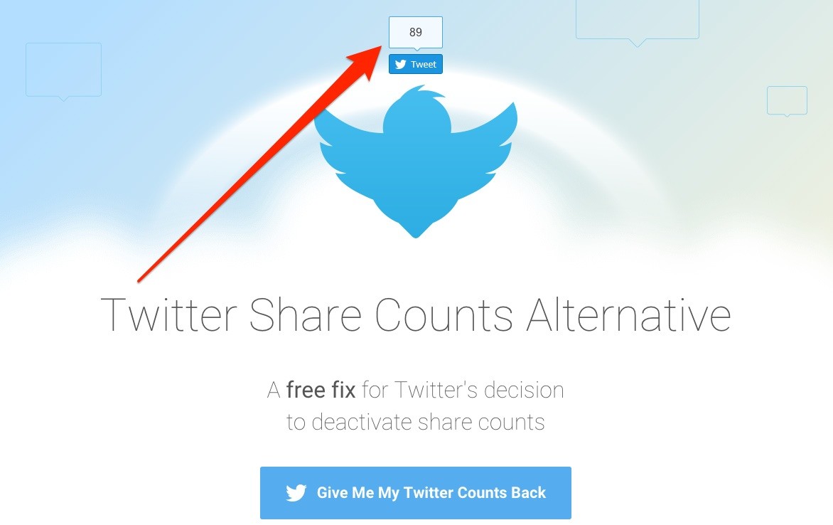 Twitcount - Twiter Share Counts Alternative