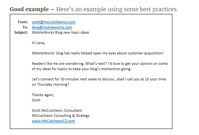 Cold Email Outreach - Good Practice