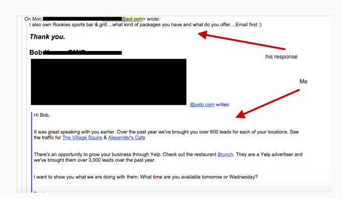 Email Marketing Tips from Yelp