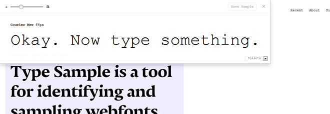 Type Sample Extension