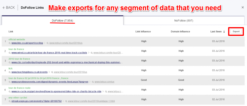 exports cognitiveseo explorer