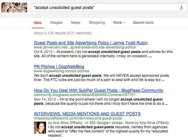 Unsolicited Guest Posts