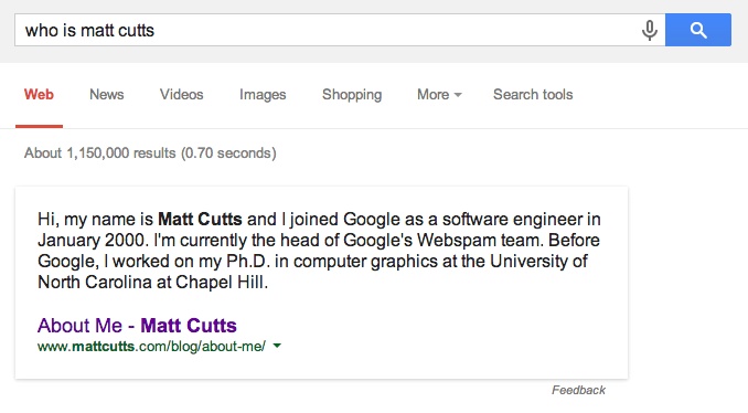 Who is Matt Cutts Google Answer