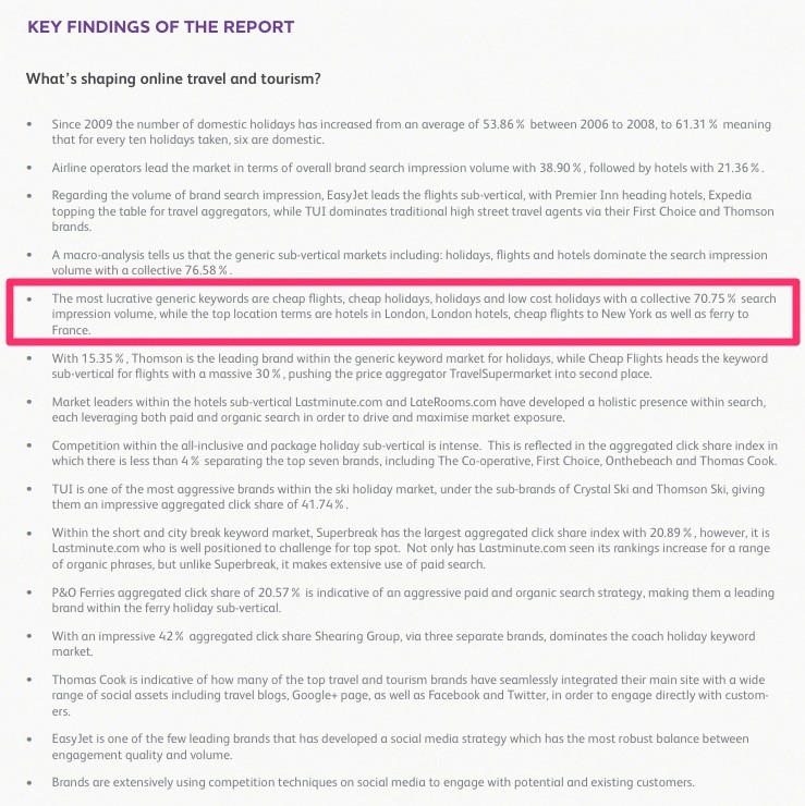 Findings Report Travel Findings Report Travel