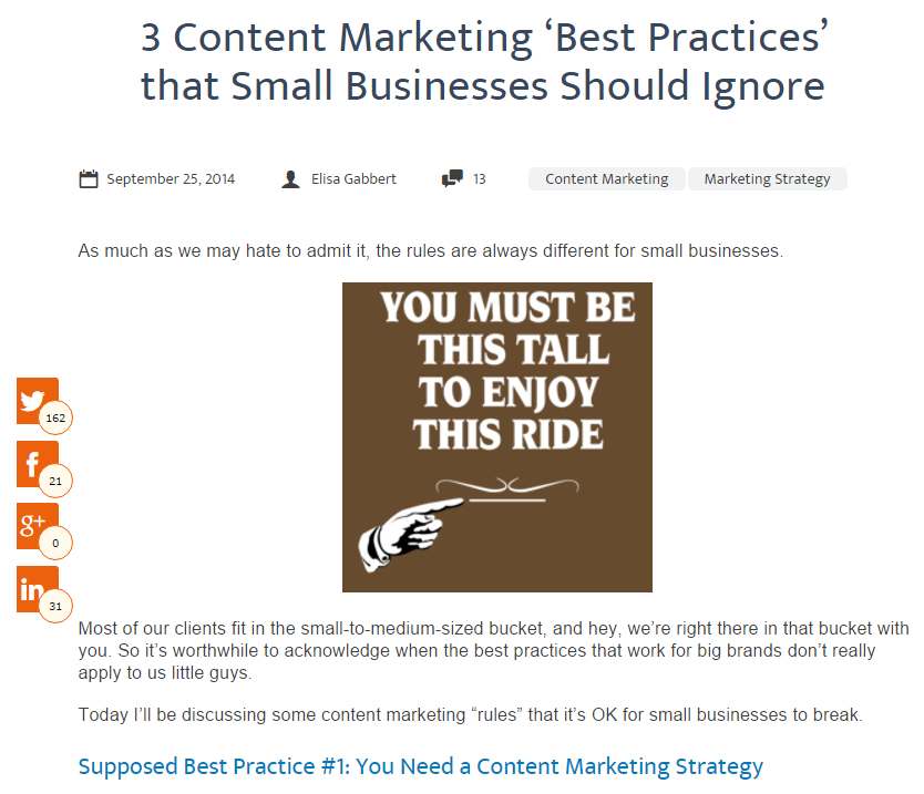 Best Practices - Content Marketing Ideas to Ignore Best Practices - Content Marketing Ideas to Ignore