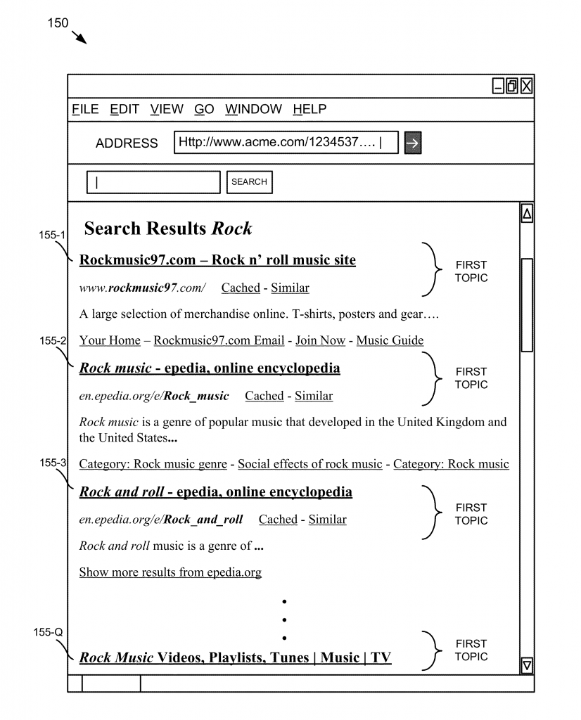 Conventional Keyword Search Results