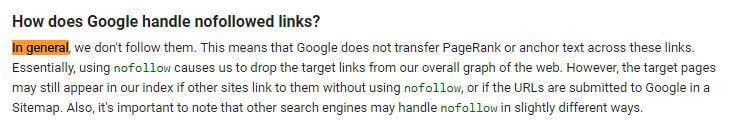 google isn't very clear when talking about ranking factors