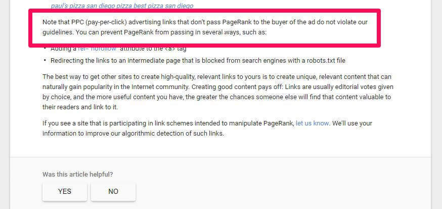 ppc or all paid links nofollow?