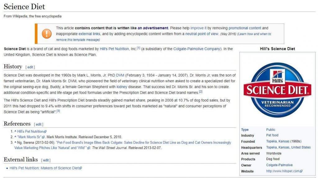 Promotional content on Wikipedia warning