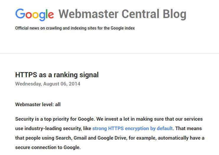 https as ranking signal important for seo