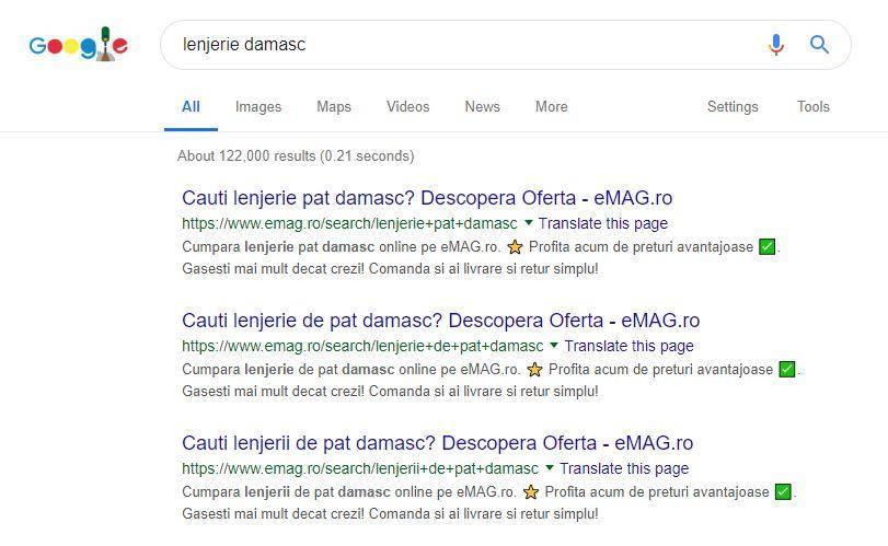 Google Duplicate Content Fail eCommerce