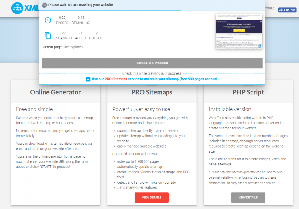XML Sitemap Generator