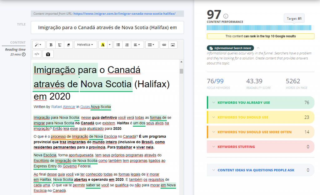 imigrar content tool