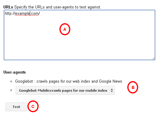 webmaster tools robots