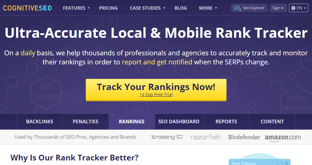 Ultra-Accurate Local &amp; Mobile Rank Tracker - cognitiveSEO